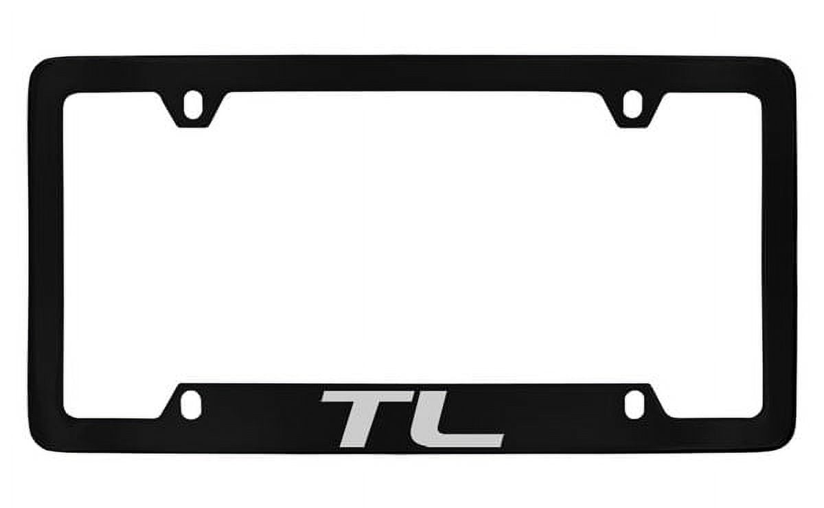 Acura TL Black Powder Coated Bottom Engraved Metal License Plate Frame Holder Walmart