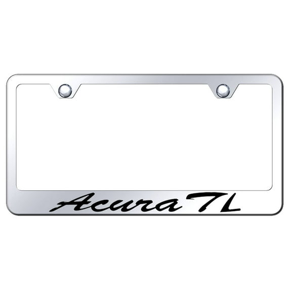 Acura TL Laser Etched Script Stainless Steel License Plate Frame (Chrome)