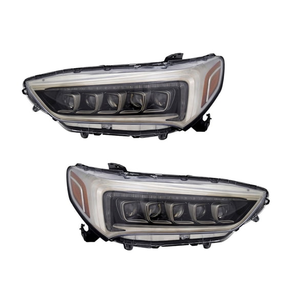 For Acura TLX 2018 2019 2020 Headlight Driver and Passenger Side | Pair | LED | Clear Lens | Standard | PP Plastic | Replacement For AC2502131, AC2503131 | 33150-TZ3-A51, 33100-TZ3-A51
