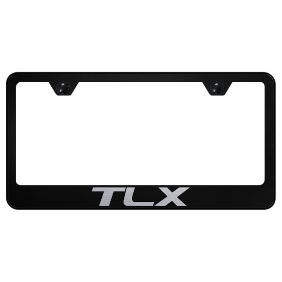 Acura TLX Laser Etched Logo Stainless Steel License Plate Frame (Black)