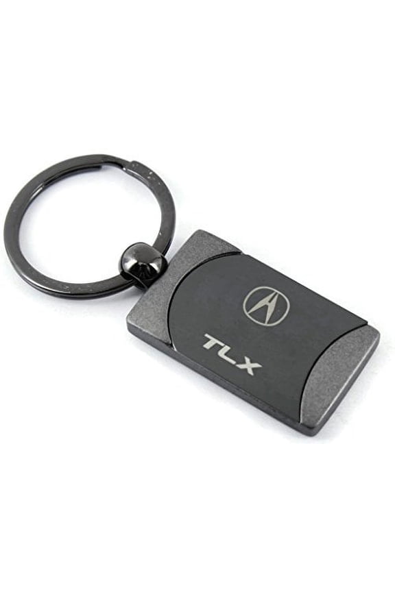 Acura TLX Two Tone Gun-Metal Rectangular Key Chain Key Fob