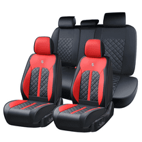 For Acura TSX 2010 Car Seat Covers, Red Car Seat Covers, Waterproof Faux Leather, 5 Piece Full Set, Non-slip, Easy to Clean and Install, Beautify Interior, Beautify the Interior of Old Cars