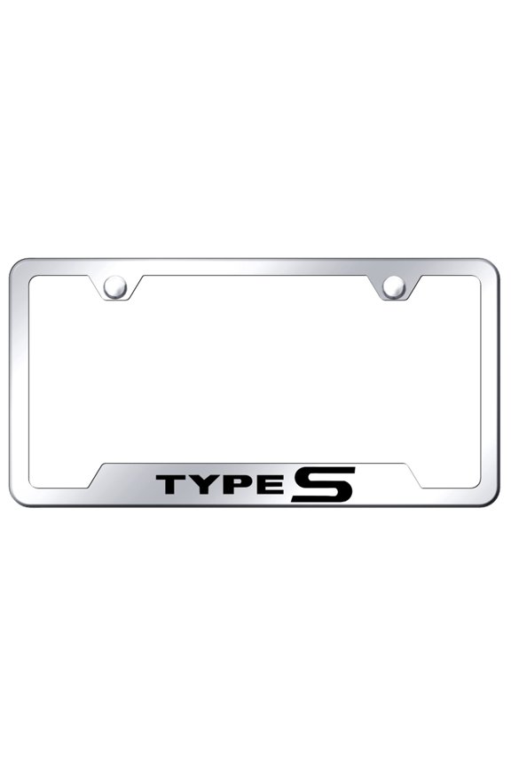 Acura Type-S Laser Etched Logo Cut-Out License Plate Frame (Chrome)