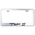 thumbnail image 1 of Acura Type-S Laser Etched Script Stainless Steel License Plate Frame (Chrome), 1 of 3