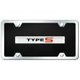thumbnail image 1 of Acura Type-S Name Acrylic License Plate Kit (Chrome on Black), 1 of 3