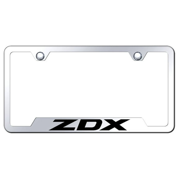 Acura ZDX Laser Etched Logo Cut-Out License Plate Frame (Chrome)