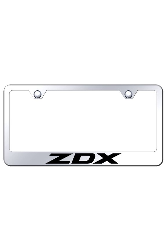 Acura ZDX Laser Etched Logo Stainless Steel License Plate Frame (Chrome)
