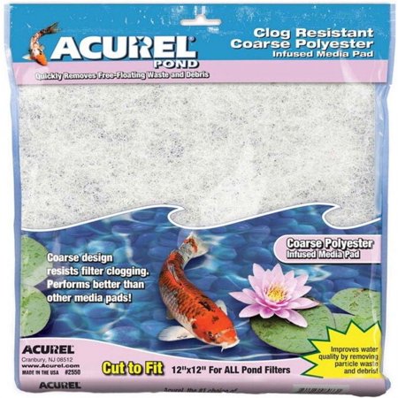 Acurel Coarse Polyester Media Pad - Pond [Pond, Filter Media] For 12" Long x 12" Wide Pond Filters