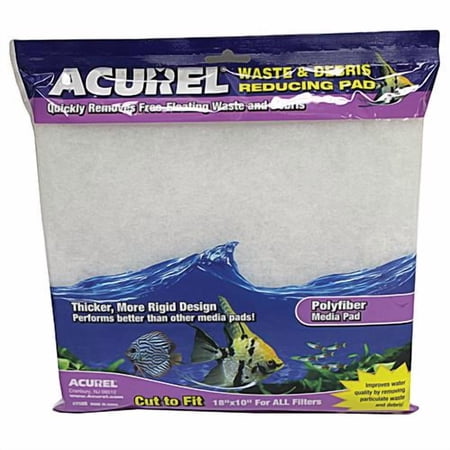 Acurel Cut to Fit Poly Fiber Filter Media Pad White 18 In X 10 in