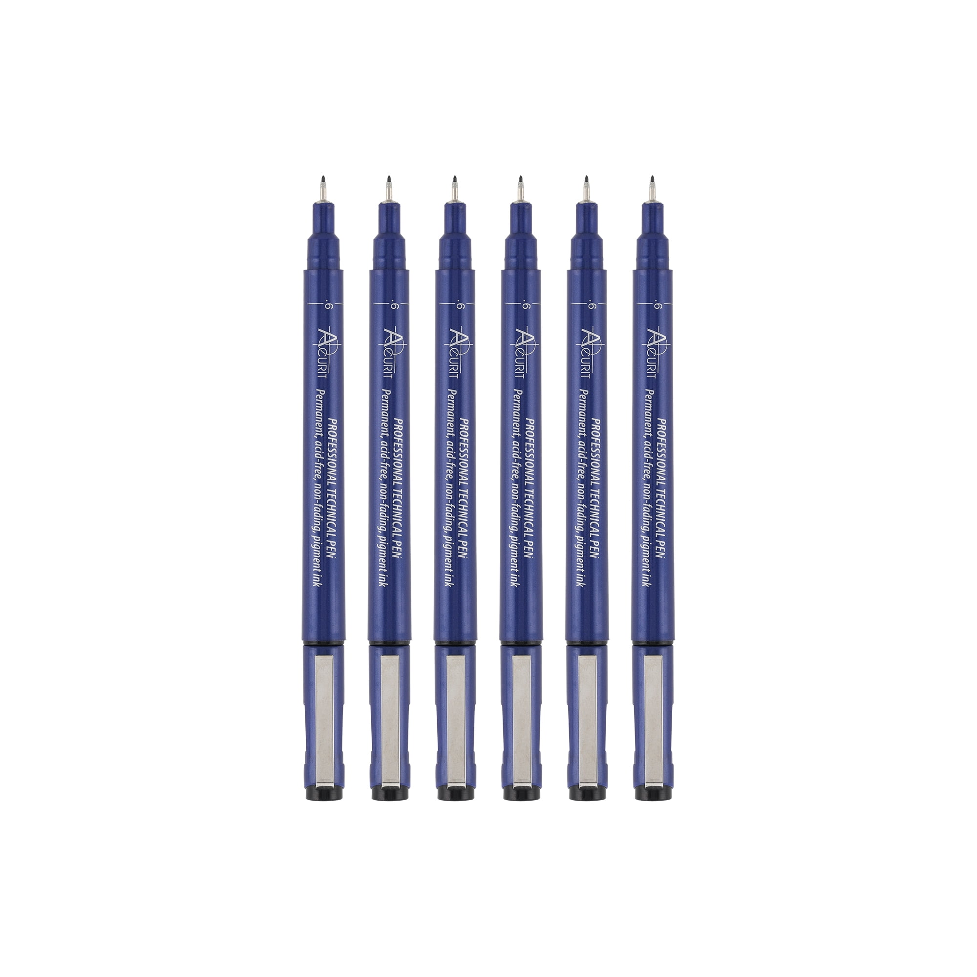 Acurit 0.60mm Fine Point Technical Drawing Pens, Black Ink for Artists ...