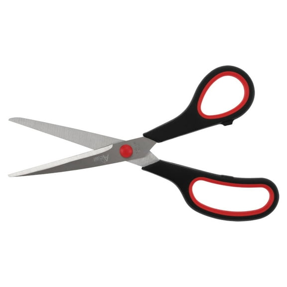Acurit 8" Multipurpose Comfort Grip Stainless Steel Office Scissors - Right or Left Hand Scissors for Office Use  Rust and Wear-Resistant Blades, Precise Cuts for Mixed Media Crafts