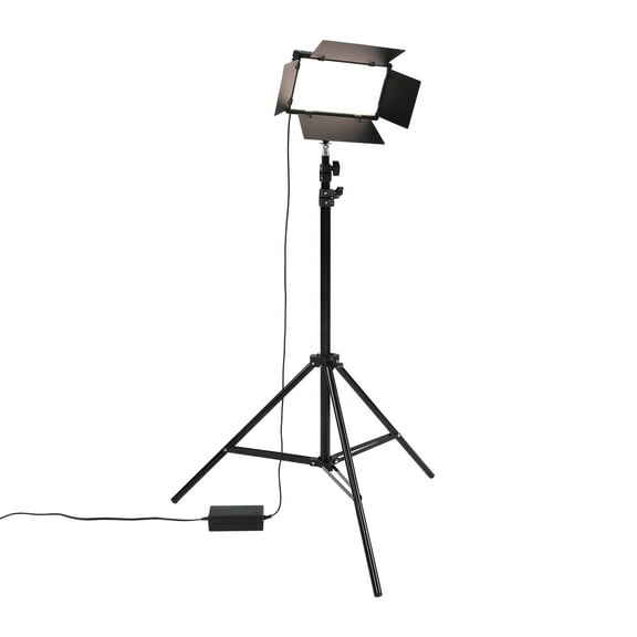 Acurit Colorview Lux Artist Studio Light - Adjustable Photography Lighting Kit 3 Color Temps, 4 Metal Barn Doors, 4160 Lumens LED - Remote Control, AC Power Supply, 6'6" Light Stand Included