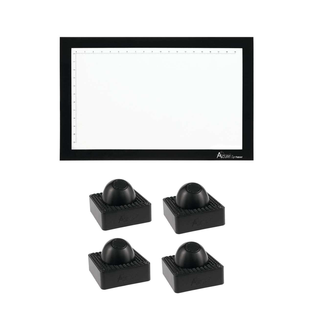 Acurit Light Tracing Tablet for Artist, Cartoonist, Animation, Drawing, Sketching- Adjustable LED Brightness Levels - Includes Upsyde Leaning Angle Pucks - Tablet Size 15-3/4" x 23-5/8"