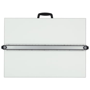 Acurit PXB 24” x 36” Drawing Board for Artists and Designers - Portable Workspace for Drawing, Sketching, Drafting, Painting - Fixed Angled Laminated Surface with Ruler and Parallel Motion Bar
