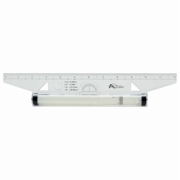 Acurit Rolling Ruler - A Must Have 4-in-1 Tool for Any Artist, Perfect For Illustrations, Drawings, Measurements, Line and Angle Drawing, & More! - Single