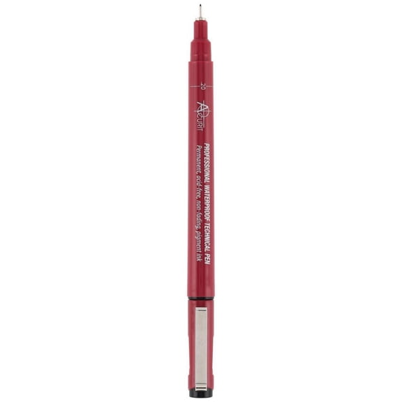 Acurit Waterproof Technical Pens - Professional Waterproof Technical Pen, Rich Blank Ink, Acid-Free, Light Fast, for Sketching, Drawing, CAlligraphy, & More! - [Single - 0.20mm]
