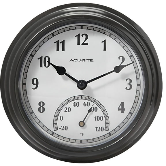 Acu-Rite Indoor Outdoor Clock Thermometer