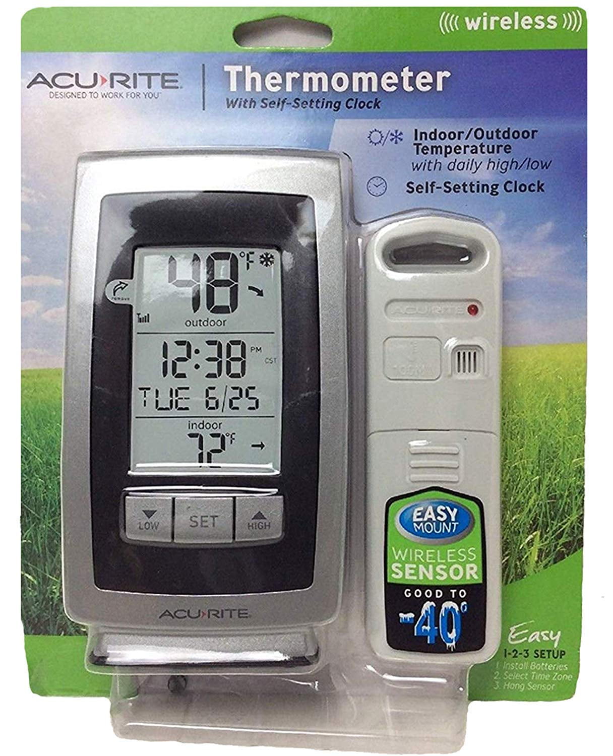 Acurite Digital Indoor / Outdoor Wireless Thermometer 00754w4 with Self