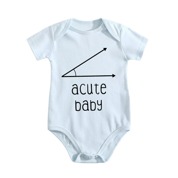 Acute Baby Bodysuit - Funny Math Pun Infant Onesie - Cute Geometry Baby Shower Gift for Boys Or Girls Baby Blue-style 0-3M