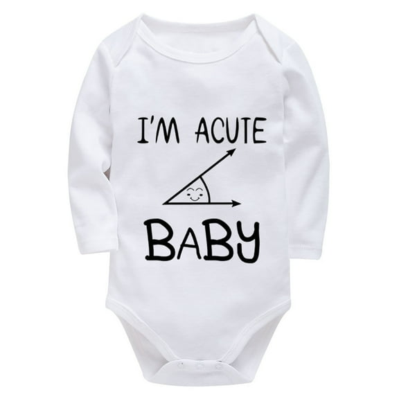 Acute Baby Math Genius Geek Nerd Newborn Hospital Long Sleeve Baby Girl Summer Romper White 18 Month Romper Boy