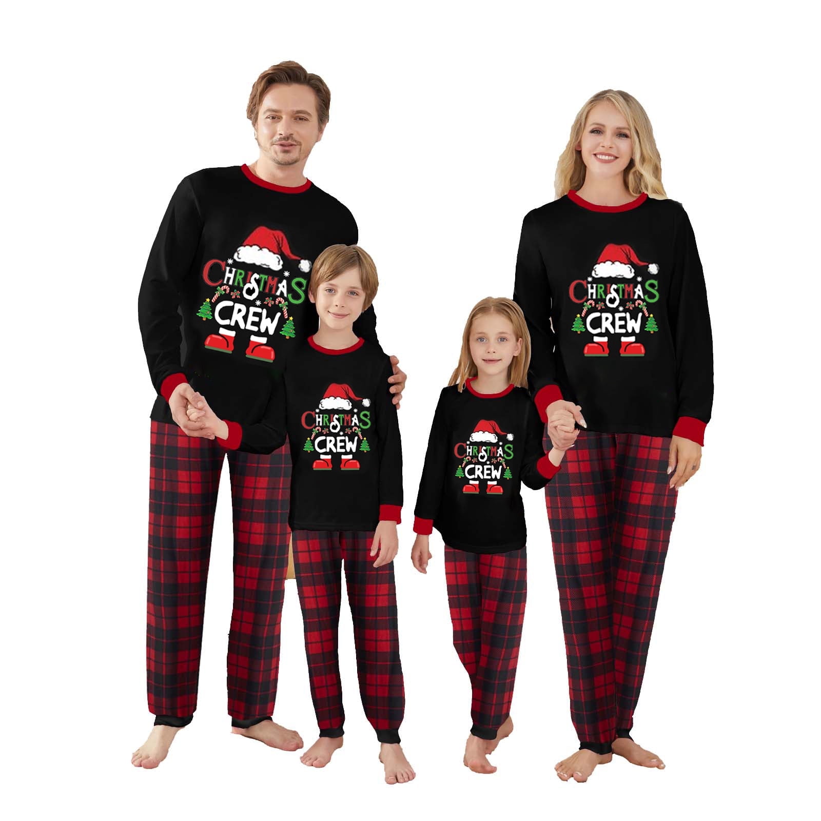 Acuteok （Baby）Christmas Family Pajamas Matching Set Santa Claus Print ...