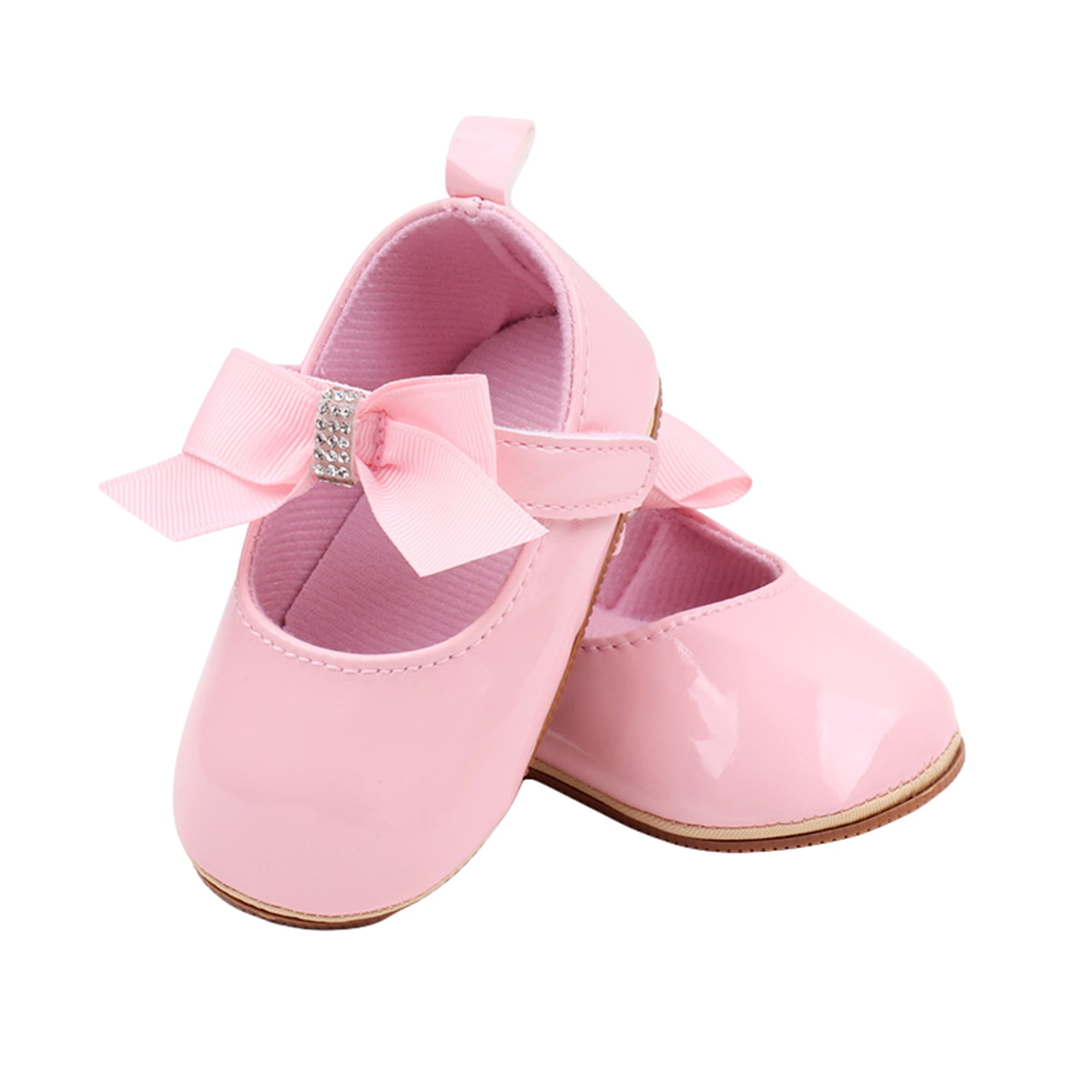 Acuteok Baby Girls Princess Shoes Cat Pattern Mary Jane Flats Dress Walking Shoes for Newborn Infant Toddler