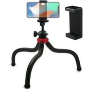 Acuvar 12" Inch Flexible Camera Tripod with Wrapable Disc Legs & Quick Release Plate + Universal Smartphone Mount for ALL Smartphones