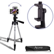 Acuvar 50 Inch Phone Tripod with Rotating Mount, Adjustable Aluminum Smartphone Tripod with carry bag