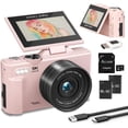 thumbnail image 1 of Acuvar 5K Digital Camera for Photography & Video – 75MP UHD Vlogging Camera with WiFi, Autofocus, 3" Flip Screen, 18X Zoom – Compact Travel Camera for YouTube with 64GB SD Card, Battery & Card Reader, 1 of 10
