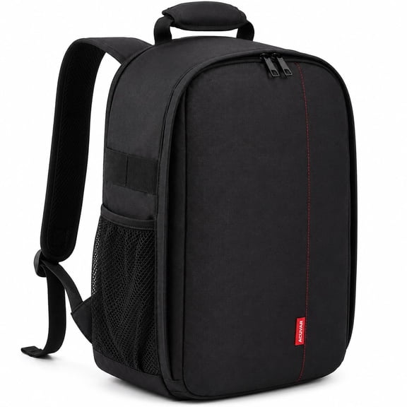 Acuvar Camera Backpack for DSLR & Mirrorless Cameras, Compact Photography Backpack with Adjustable Padded Dividers, Tripod Holder, Accessory Storage & Water-Resistant Design for Canon Nikon Sony