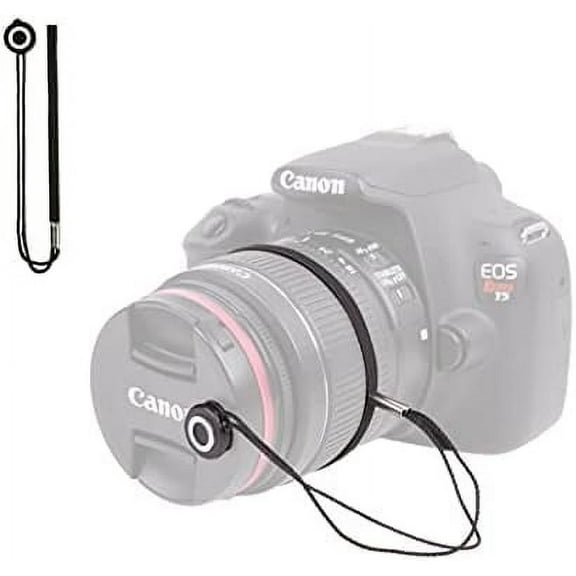 Acuvar Camera Lens Cap Keeper Holder with Elastic String Anti-Loss. Compatible with Canon, Nikon, Sony, Panasonic, Fujifilm, Pentax, Sigma DSLR SLR Evil Mirrorless Cameras Video Cameras (1 Pack)