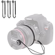 Acuvar Camera Lens Cap Keeper Holder with Elastic String Anti-Loss. Compatible with Canon, Nikon, Sony, Panasonic, Fujifilm, Pentax, Sigma DSLR SLR Evil Mirrorless Cameras Video Cameras 3 Pack