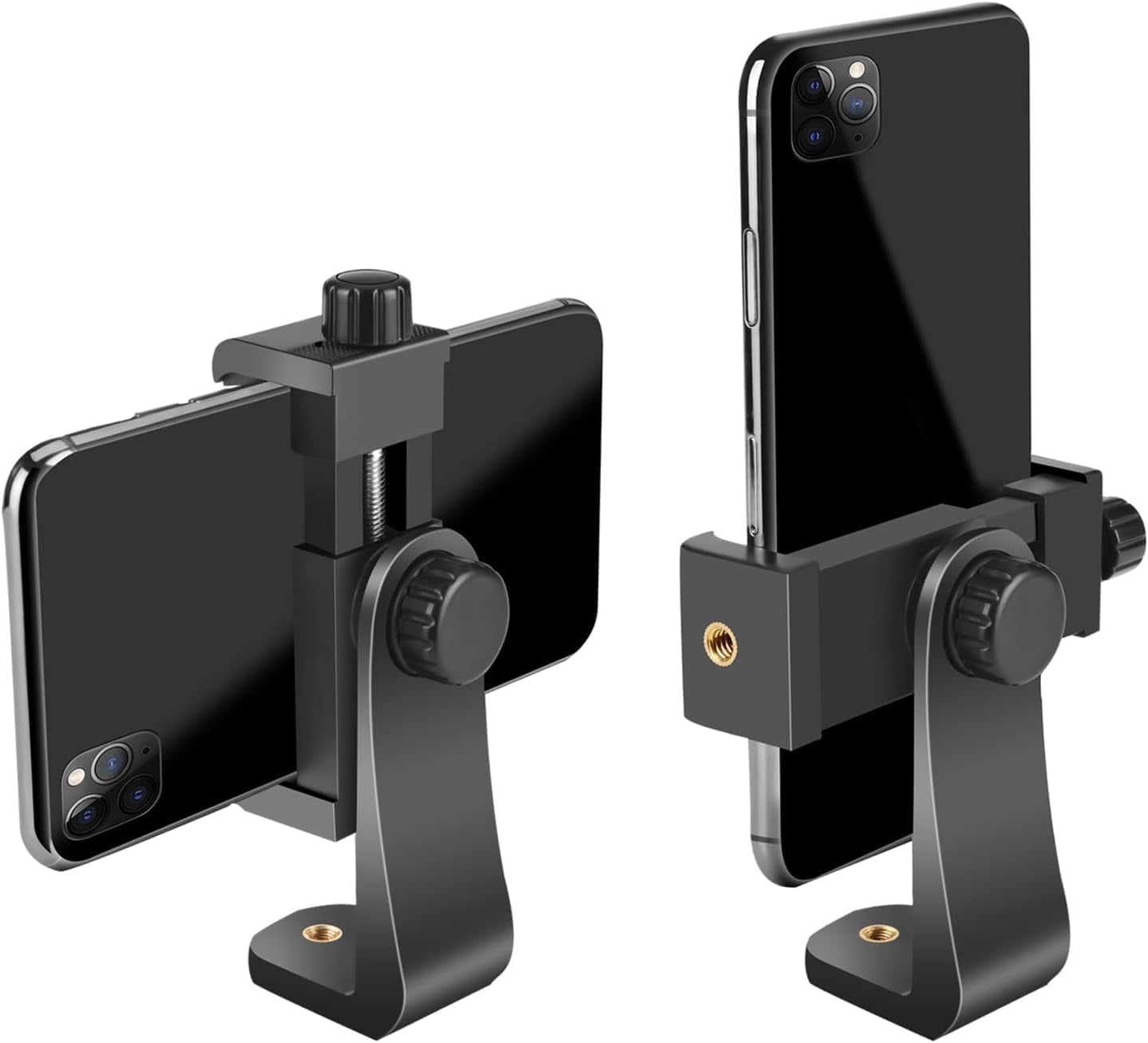 Acuvar Heavy Duty Rotating Smartphone Tripod Mount. Fits iPhone 11, 11 Pro, Max, 12, 12 Pro, 12 Pro Max, 13, 13 Pro, 13 Pro Max, 14, SE, 15, Samsung Galaxy, Flip, Fold,  Android, etc.