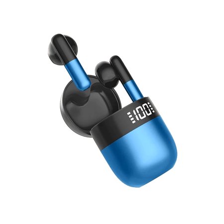 Acuvar MFTWJ28BL True Wireless Earbuds with Charging Case, Blue