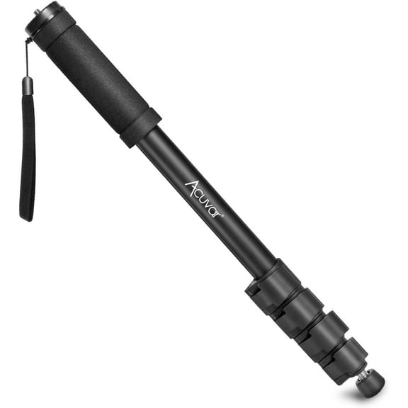 Acuvar Pro Series 65-Inch Heavy Duty Monopod for Canon, Nikon, Sony Mirrorless, DSLR Cameras, Action Cameras & Go Pro - Steady Photography Monopod - Lightweight & Portable - Easy to Carry with Pouch