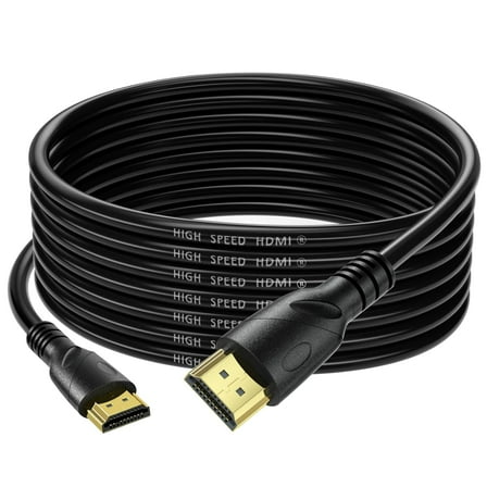 Acuvar Ultra High Speed 25 ft HDMI Cable Gold Plated 4K @ 60Hz, Ultra HD, 1080P & ARC Compatible with Laptop, Gaming PC, Monitor, PS5, PS4, Xbox X, One, TV, ROKU, Soundbar & More