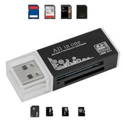 Acuvar Ultra High Speed Memory Card Reader & Writer for SD, SDHC, SDXC, MicroSD, MicroSDHC, MicroSDXC, Computers and All USB Enabled Devices Plug and Play OSX Windows Chrome (Black)