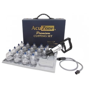 Acuzone Premium Plastic Cupping Set Includes 19 Cups with Extension Tube