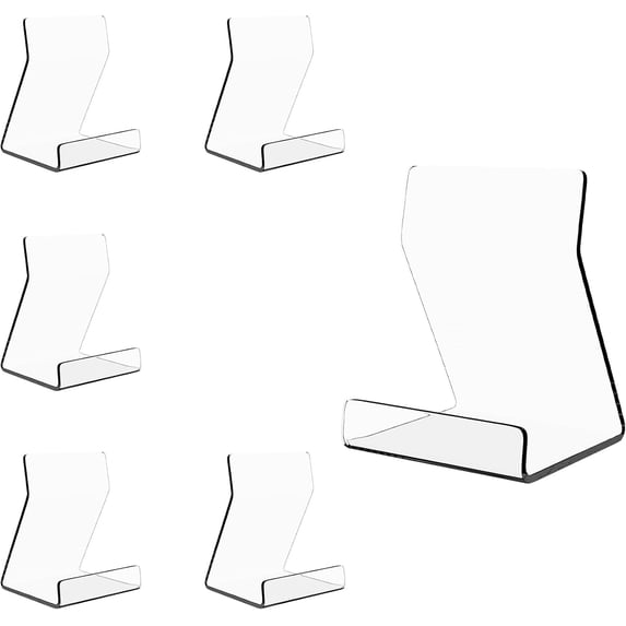 Acylic Upright Display Stand, 6PC 4 Inch Clear Holder Easel Base ...