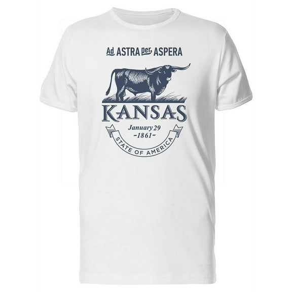 Ad Astra Per Aspera Kansas T-Shirt Men -Image by Shutterstock, Male Large