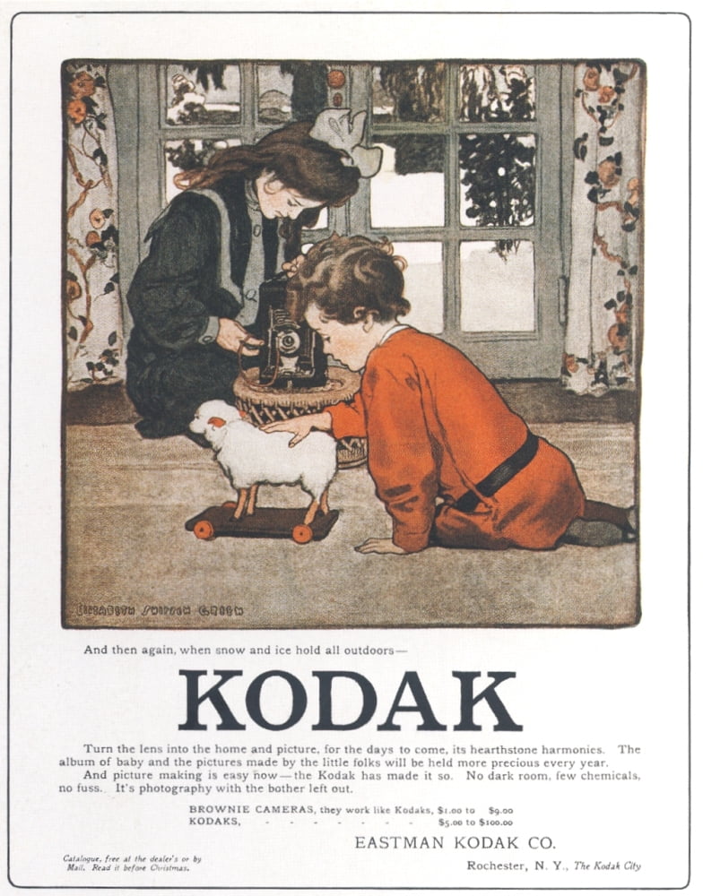 Ad Kodak 1906 Canvas Art - Jessie Willcox Smith (18 x 24)