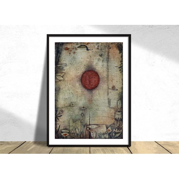 Ad Marginem Paul Klee Modern Abstract Poster Reproduction Klee Art Old Illustration Wallart, Unframed Paper Poster 8x10in