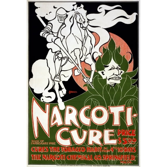 Ad Narcoti-Cure 1895. Namerican Advertisement For Narcoti-Cure A Product Of The Narcoti Chemical Company That Promises