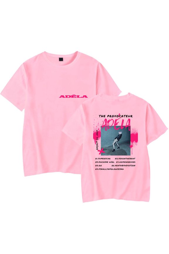Adéla Album The Provocateur T-Shirt Men/Women Streetwear T-Shirt Shirt Short Sleeve