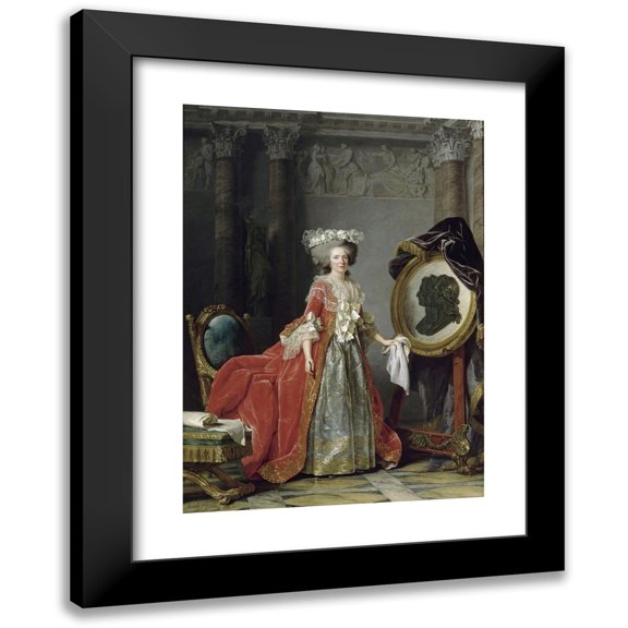 Adélaïde Labille-Guiard 11x14 Black Modern Framed Museum Art Print Titled - Portrait of Madame Adelaide (1732-1800) (1787)