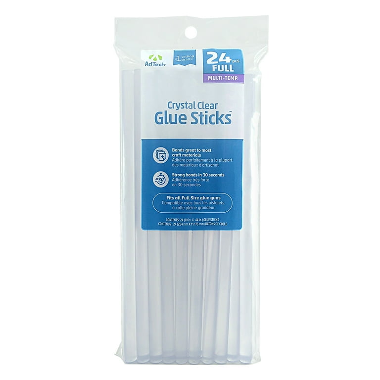 AdTech Crystal Clear Multi Temp Full Size Hot Glue Sticks Full Size 10 x .44