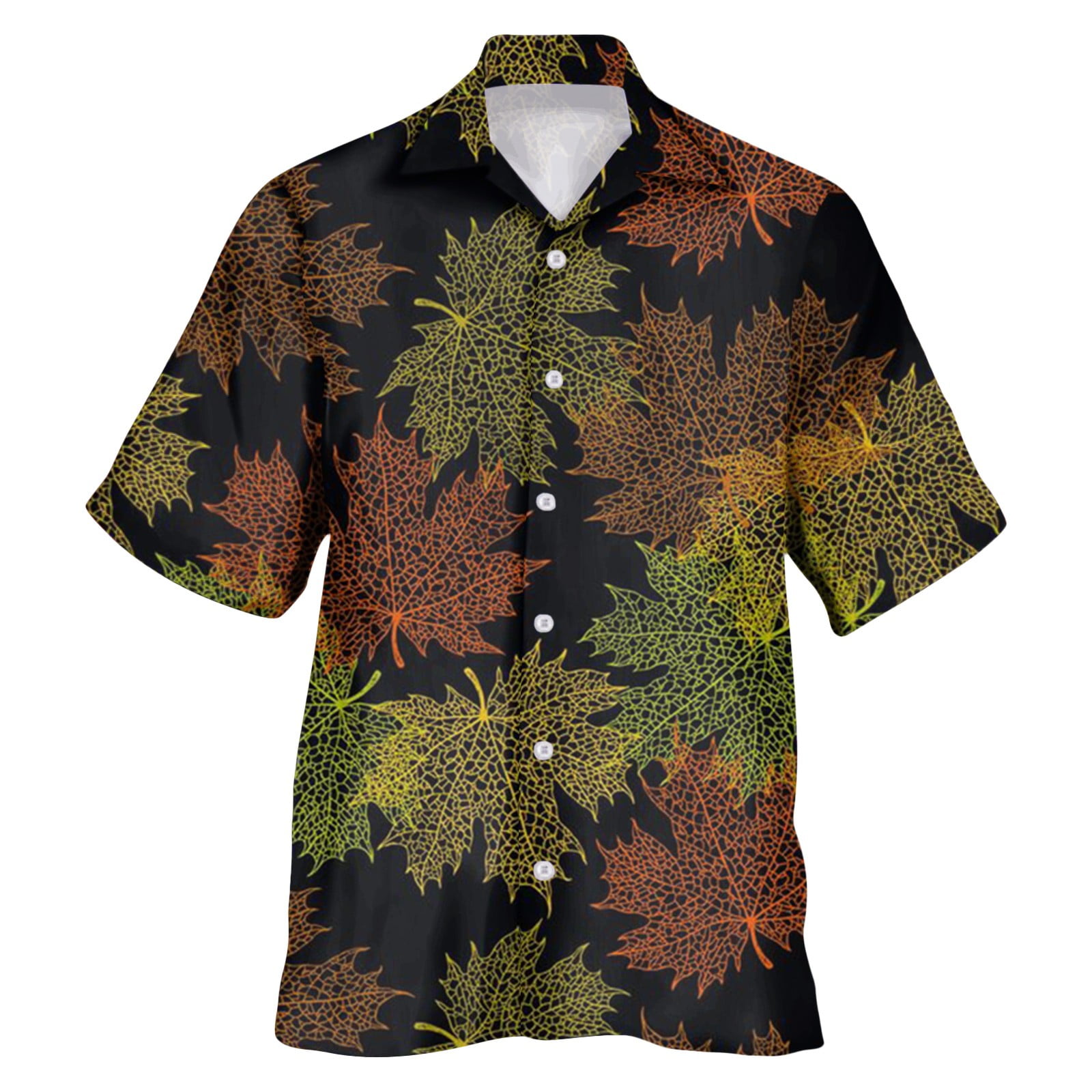 AdBFJAF Compression Shirt Men Male Summer Fashion Lapel Short Sleeve ...