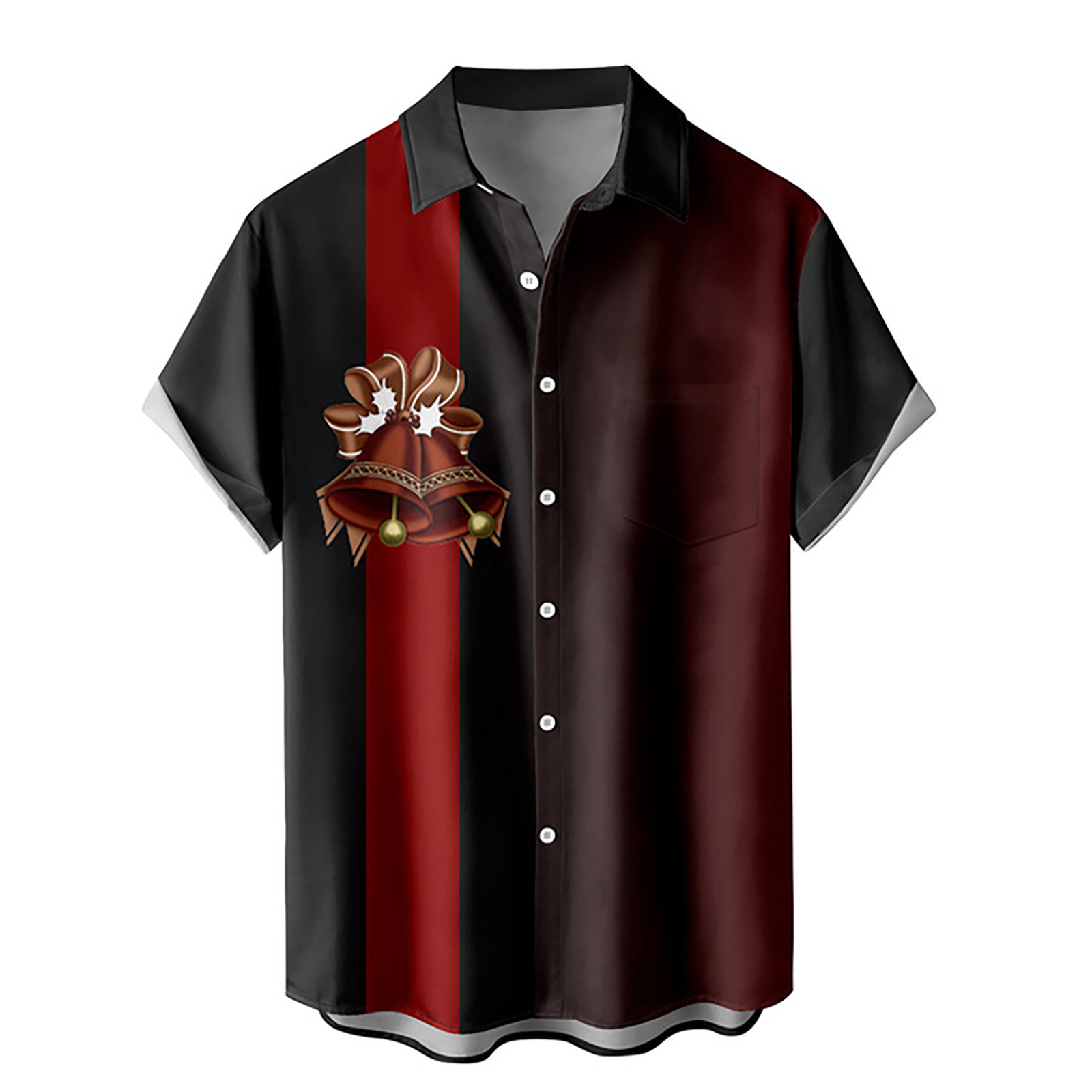 AdBFJAF Long Sleeve Shirts for Men Cotton Mens Christmas Santa Gift 3D ...