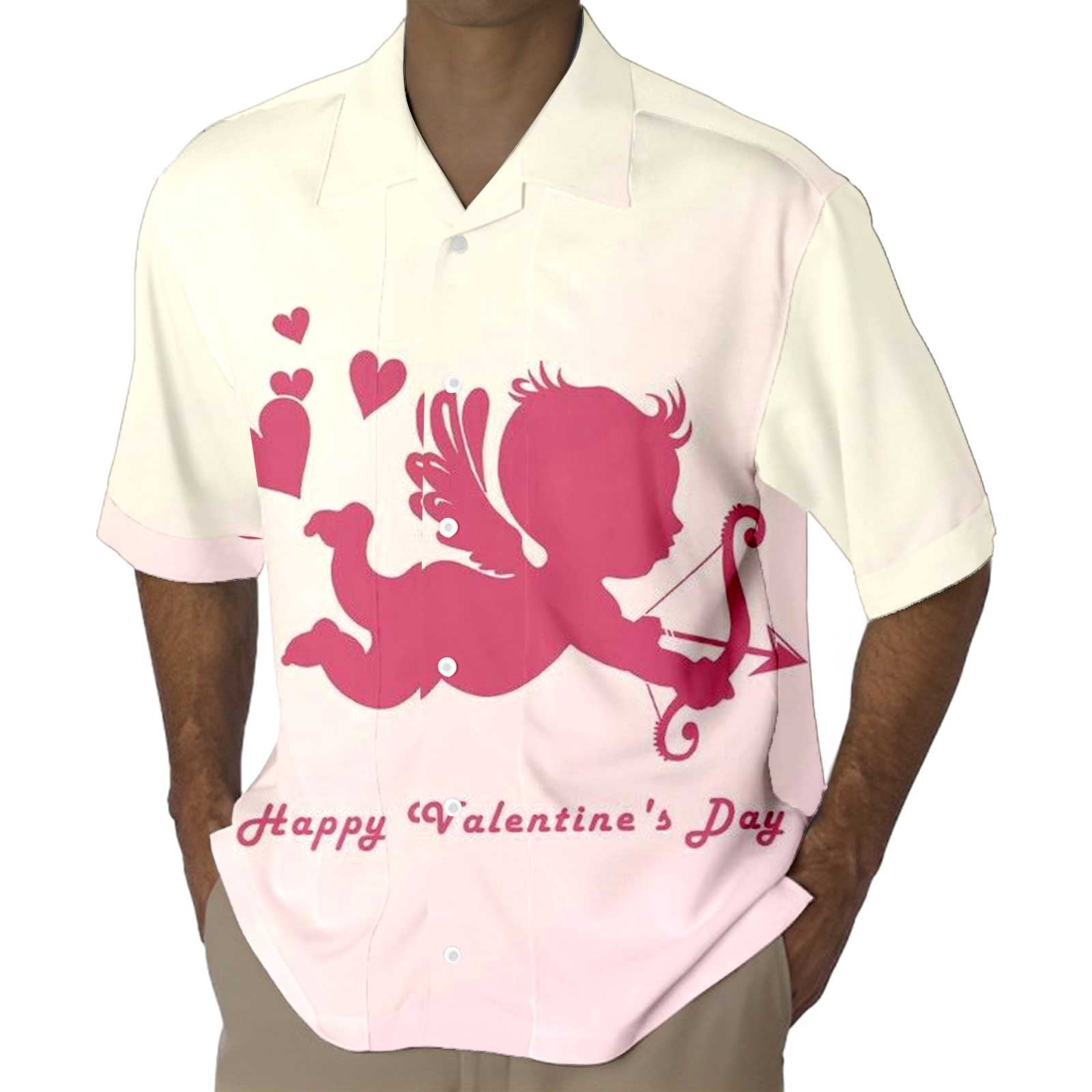 AdBFJAF Long Sleeve Shirts for Men Graphic Design Packs Mens Valentines ...