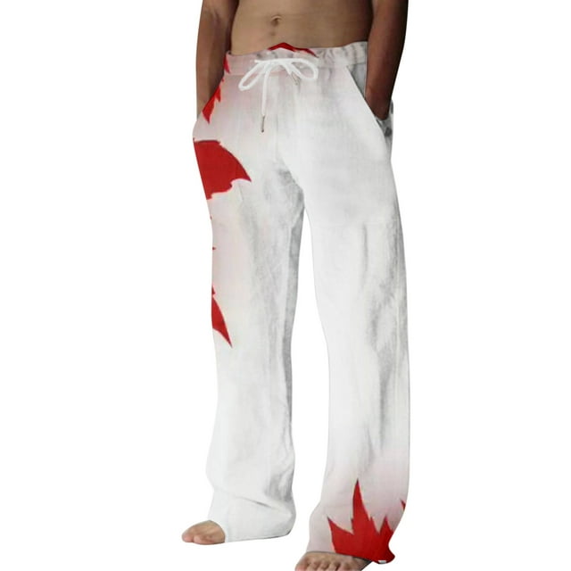 AdBFJAF Men's Pants 30X34 Sport Male Summer Breathable Linen Like ...